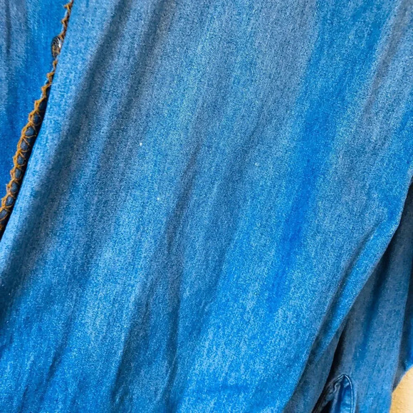 Vintage Stampede 2X Long Sleeve Buttoned Up 100% Cotton Denim Shirt w/ Flaws - Picture 9 of 9